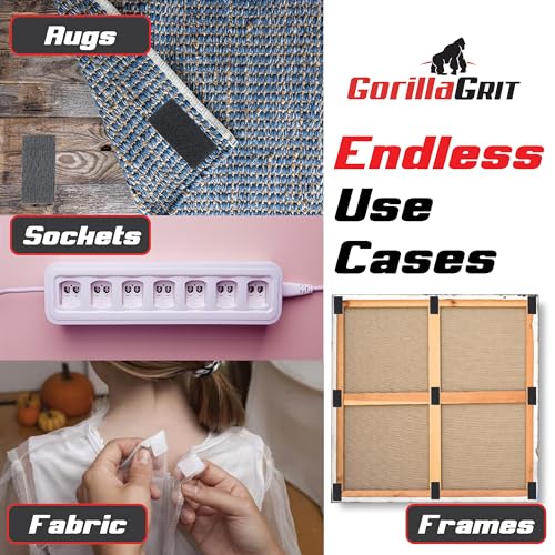 Self-Adhesive Hook and Loop Tape Strips - 1 x 4 inch Wide Straps - Heavy Duty Sticky Back Tape Fastener - 15 Strips (Black)