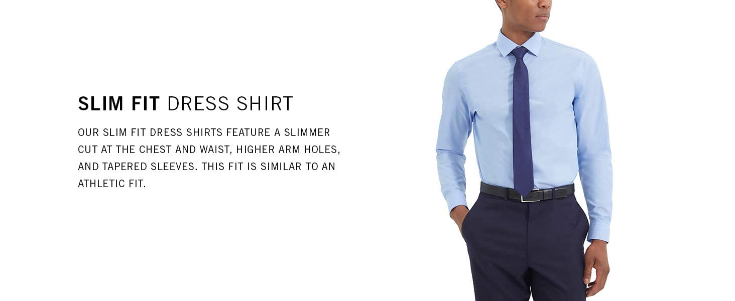 UNLISTED Men's Dress Shirt Slim Fit Checks and Stripes (Patterned), Light Blue, 15"-15.5" Neck 32"-33" Sleeve
