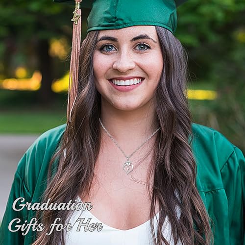 DONYUDE 2024 Graduation Gifts for Her, High School Graduation Gifts for Her T Initial Necklaces for Women Class of 2024 Graduation Gift Graduation Necklace for Her 2024