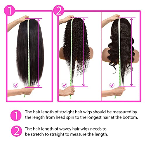 Aicrelery 13x6 Lace Front Wigs Human Hair Wigs for Women 13x6 HD Lace Frontal 180 Density Brazilian Virgin Glueless Wigs Human Hair Pre Plucked with Baby Hair Natural Color 18 Inch
