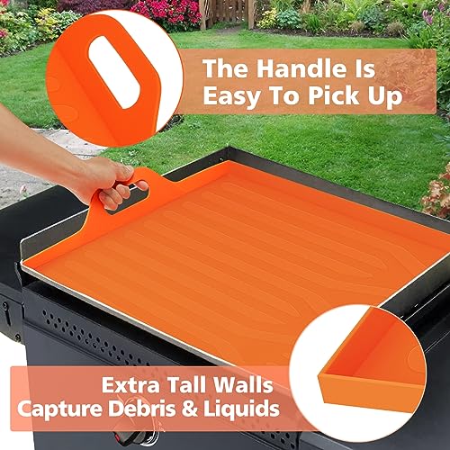 MOFEEZ Griddle Silicone Mat Cover for Blackstone 17 inch Griddle, Heavy Duty Food Grade Silicone Mat with Handles on Both Sides, Protects Griddle from Rodents, Debris, and Rust (Patent Protection)