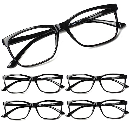 SIGVAN Ladies Reading Glasses Blue Light Blocking Spring Hinge Fashion Pattern Print Eyeglasses for Women (color, 4.00)