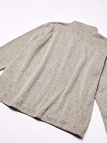 Wrangler Authentics Men's Long Sleeve Fleece Quarter-Zip, Light Heather Gray, X-Large
