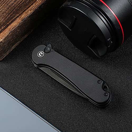 CIVIVI Elementum II Pocket Folding Knife, 2.96" Nitro-V Steel Blade G10 Handle Utility Knife with Deep Carry Pocket Clip for Camping Hiking Hunting C18062P-1