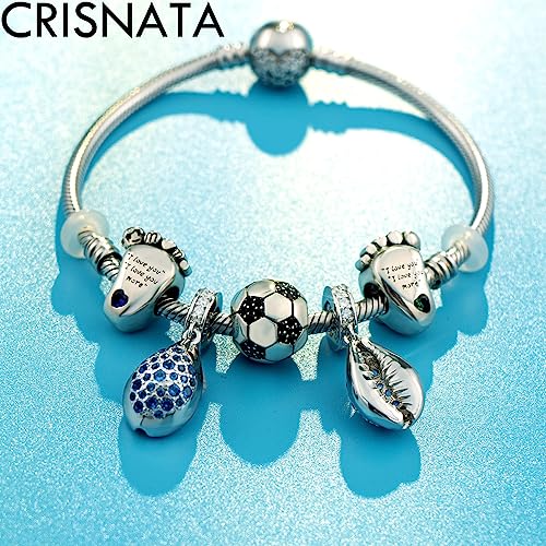Sea Shell Conch Pendant Charms, fits Pandora Ocean Bracelet, 925 Sterling Silver Beach Seashell with Blue CZ Dangle Beads, Gifts for Granddaughter/Best Friends/Girlfriend/Wife