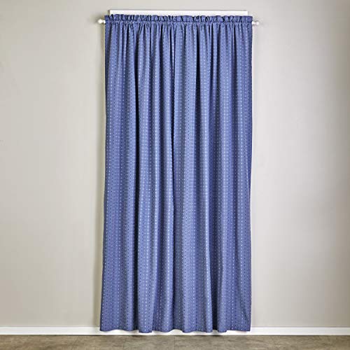 SKL Home Hopscotch Window Curtain, 36" (L) Tier Pair, Denim