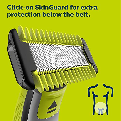 Norelco Philips OneBlade 360 with Connectivity Hybrid Face + Body, Electric Beard Trimmer, Shaver & Body Groomer with 360 Blade Tech, 1x360 Blade, 5-in-1 Comb, Body Kit, Travel Case, QP4631/90