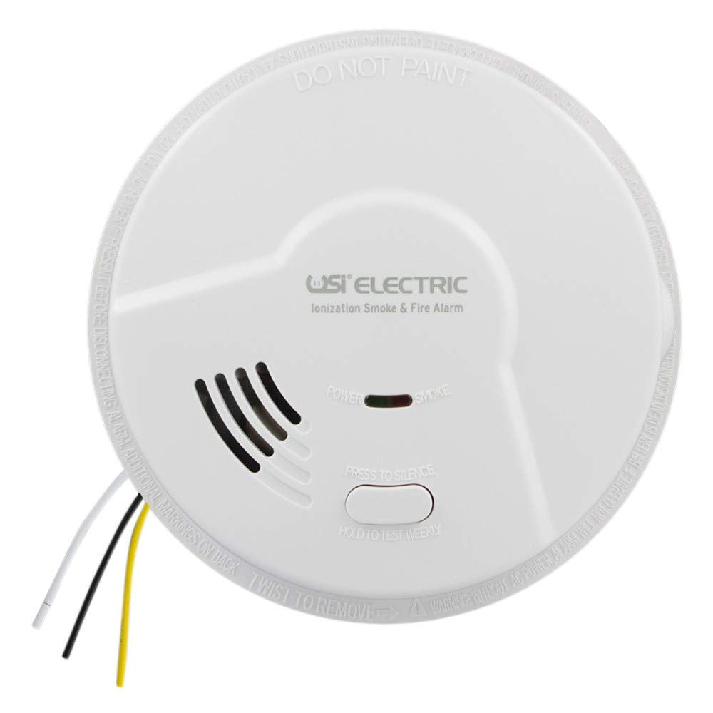 Universal Security Instruments Hardwired Ionization Smoke and Fire Alarm with Battery Backup, Model 5304