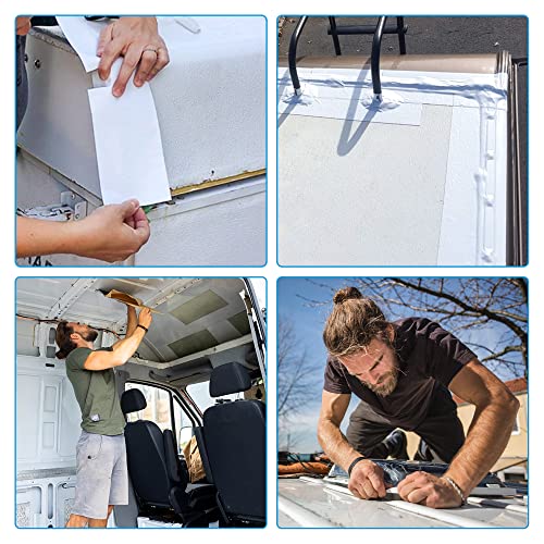 CANOPUS RV Sealant Tape, White, 2 Inch x 50 Feet, Roof Patch Repair Tape, Waterproof Leak Tape for RV punctures, Boat Sealing, Camper, Awning, Canopy, Tents, Tarpaulin and Greenhouse