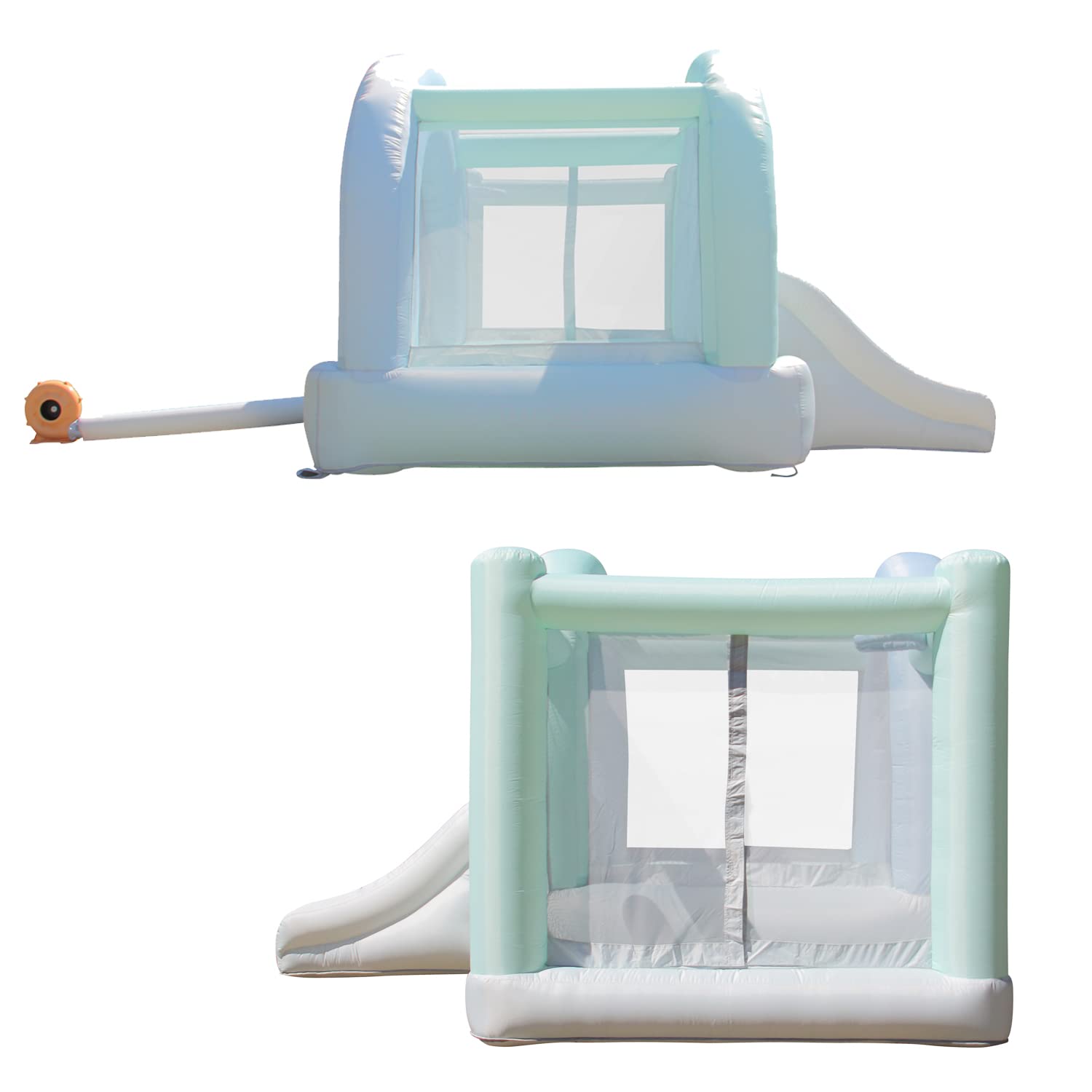 Bounceland Ultimate Daydreamer Mist Bounce House with Ball Pit, 10.8 ft L x 10.5 ft W x 6.6 ft H, UL Blower Included, Trendy Pastel Bounce House with Ball Pit and Slide, Fun for Kids