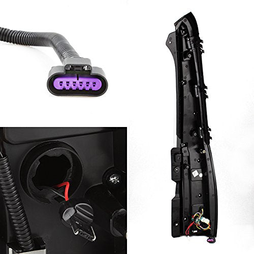 AKKON - For 2007 2008 2009 2012 2013 2014 Chevy Tahoe Suburban | GMC Yukon 2 in 1 LED Tail Lights Set - Black