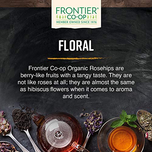 Frontier Co-op Organic Whole Rosehips, 1 lb | Dried Rose Hips for Rosehip Tea Organic, Powder, Rosehip Oil and More | Bulk Wholesale 1 Pound