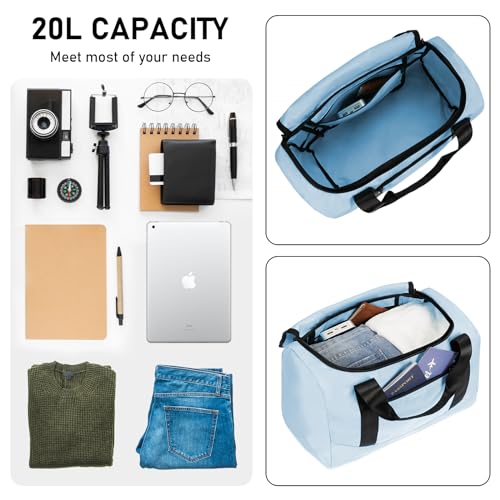 ECOHUB 16'' Personal Item Bag Mini Duffel Bag Small Travel Bag Underseat Carry on Bag for United Airlines Gym Bag for Women