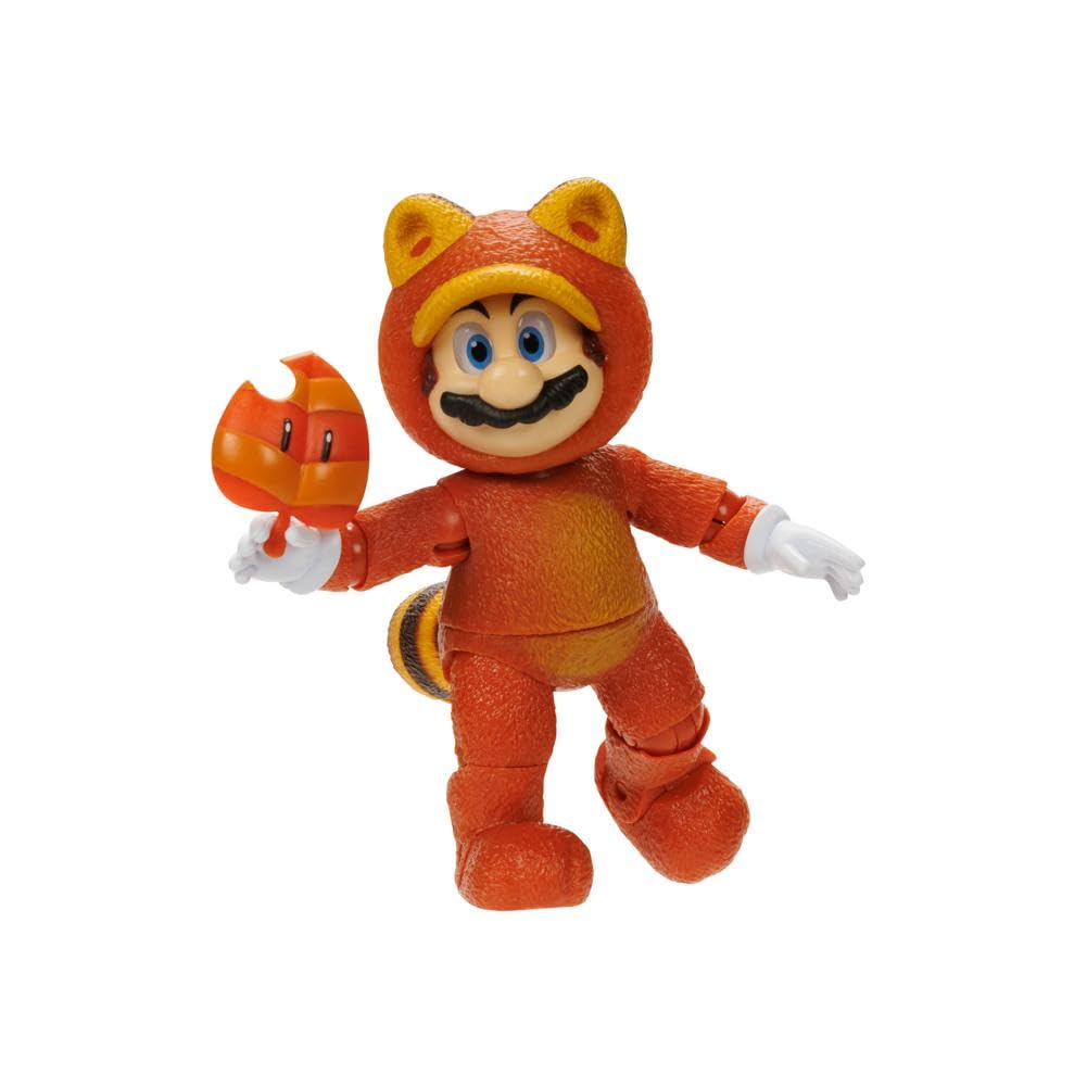 THE SUPER MARIO BROS. MOVIE - 5 Inch Action Figures Series 2 – Tanooki Mario Figure with Leaf Accessory