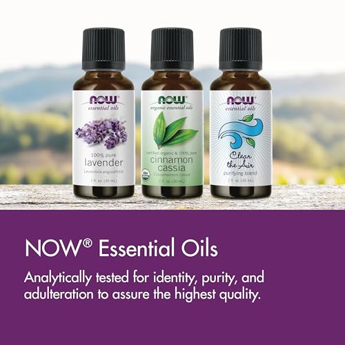 NOW Essential Oils, Peppermint Oil, Invigorating Aromatherapy Scent, Steam Distilled, 100% Pure, Vegan, Child Resistant Cap, 1-Ounce