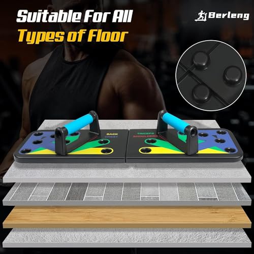 Floor Push Up Handles, Portable Strength Training Home Gym, Home Workout Equipment For Men And Women