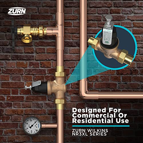 Zurn Wilkins 1-NR3XLDUC 1" NR3XL Pressure Reducing Valve with Double Union FNPT Copper Sweat Connection