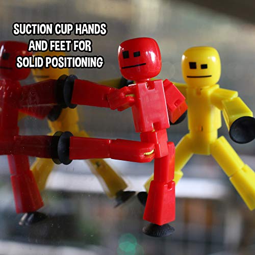 Zing Stikbot 8 Solid Pink/Yellow/Light Blue/Green/Dark Blue/Purple/Orange/Red Color and Red Tripod (TST888SCTP)