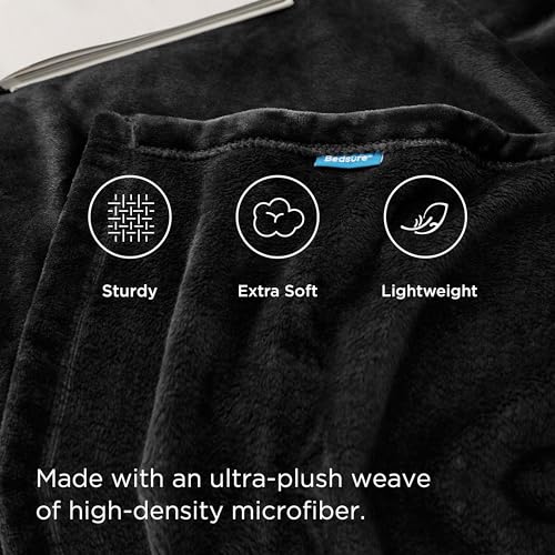 Bedsure Fleece Blanket Twin Blanket White - 300GSM Soft Lightweight Plush Cozy Twin Blankets for Bed, Sofa, Couch, Travel, Camping, 60x80 inches