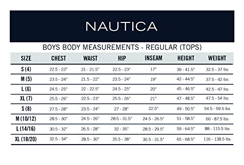 Nautica boys School Uniform Short Sleeve Performance Oxford Button-down Button Down Shirt, Navy, 10 12 US