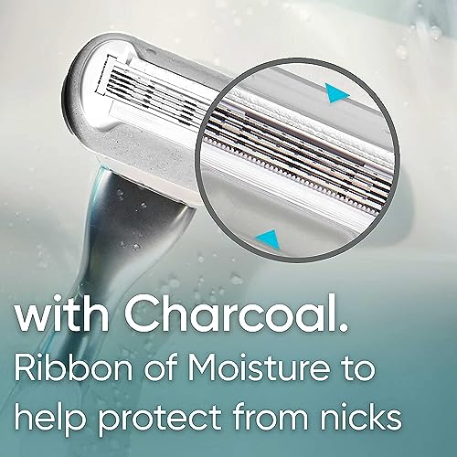 Gillette Venus Extra Smooth Charcoal Women's Razor Handle + 4 Blade Refills