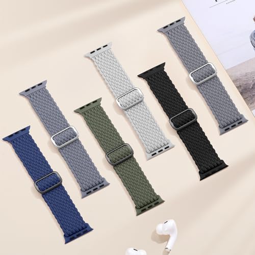 Odbeai Stretchy Bands Compatible with Apple Watch Bands for Men, Compatible with Apple Watch Bands 40mm 44mm 45mm 41mm 42mm 38mm 46mm 49mm for iWatch Series 10 9 8 7 6 5 4 3 2 1 SE Ultra/Ultra 2