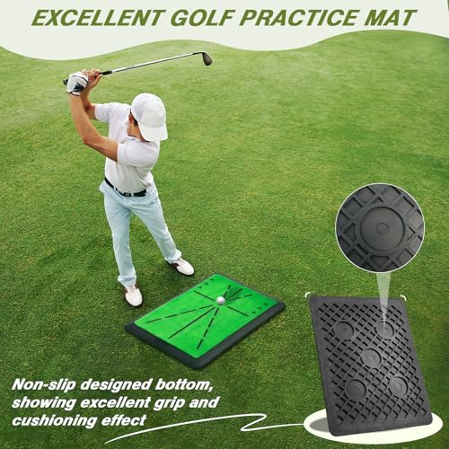 Golf Net: 10x7FT Golf Practice Net with Path Feedback Golf Mat, All in One Golf Hitting Net for Backyard Driving Golf Training Aid Nets, Indoor/Outdoor Multi-Targets Golf Chipping Net for Golf Lovers