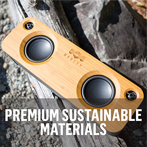 House of Marley - Get Together Bluetooth Portable Bluetooth Speaker and Audio System - 3.5 Woofer & 1 Tweeters, 30m Wireless Range, 8 Hour Playtime, Sustainably Crafted, Signature Black