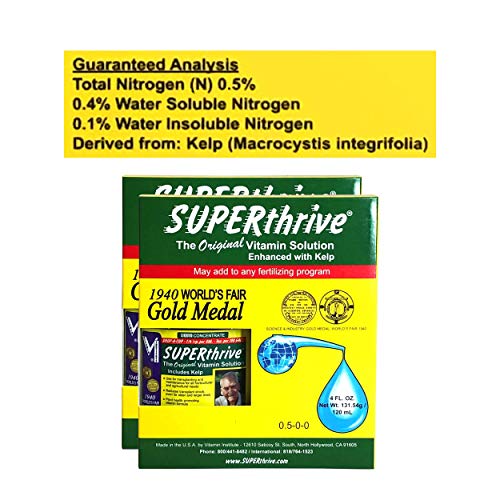 SUPERthrive Original Plant Vitamin Solution with Kelp for All Plants, 4 Oz. - 2 Pack