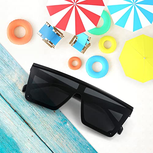 FEISEDY Kids Sunglasses, Flat Top Shield Square Sunglasses with Rimless Fashion Shades for Age 1-7, B4061