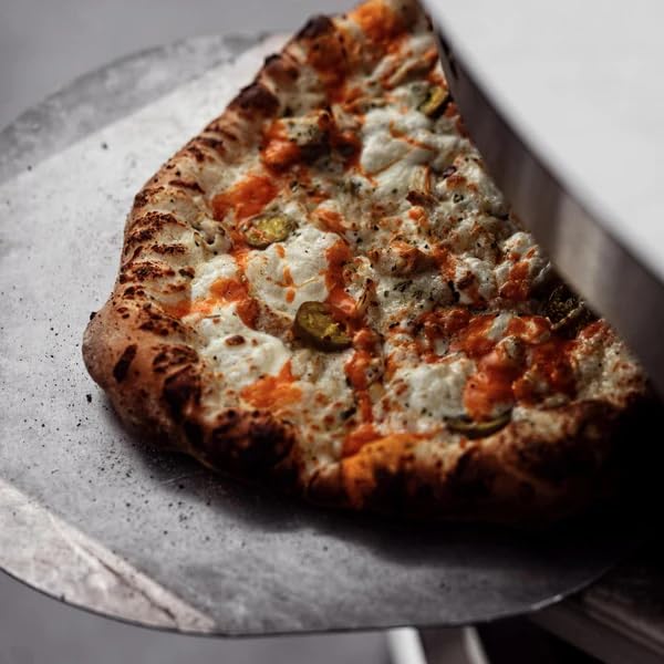 Breeo Pizza Peel - Pizza Turning Peel with Aluminum Blade, Stainless Steel Handle, & Silicone Grip for Control & Comfort - Beveled Edge for Easy Food Transfer - Compatible Accessories