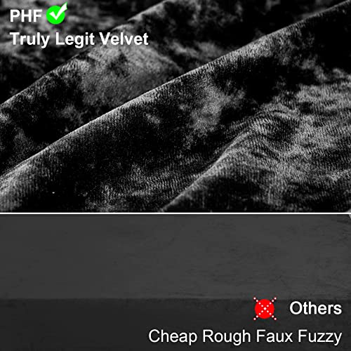 PHF Truly Velvet Pillowcases King Size, No Insert, 2 Pack Ultra Soft Breathable Pillow Shams Covers with Envelope Closure, 20" X 36" Luxury Cozy Warm Fuzzy Flannel Pillow Cases, Wine Red