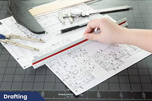 Pacific Arc Metric Scholastic Scale Ruler, Scaled: 1:100,200,250,300,400,500