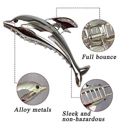 Large Realistic Black Metal Spider Claw Hair Clips - Strong Hold Nonslip Halloween Hair Accessories for Thick and Thin Hair