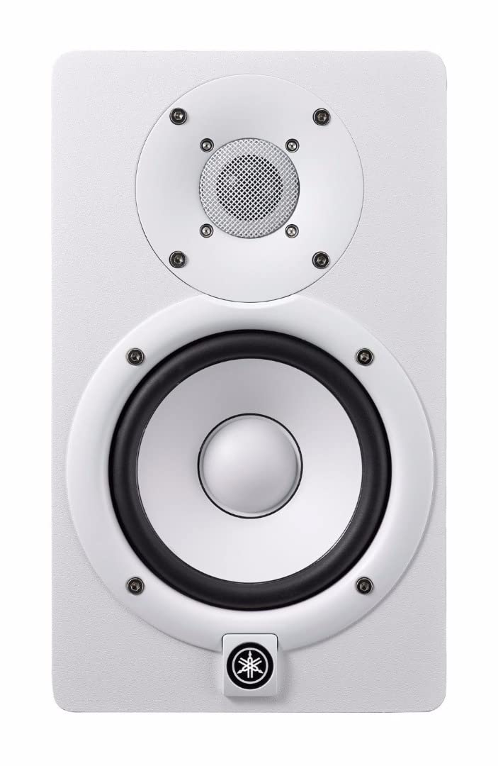 YAMAHA HS5 W 5-Inch Powered Studio Monitor (White, 2-Pack) Bundle (2 Items)