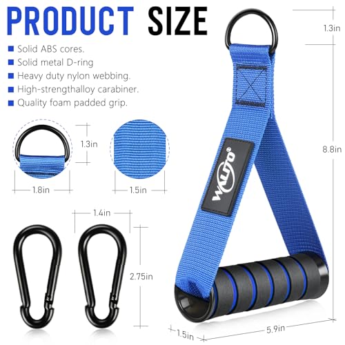 WALITO Exercise Handles, Replacement Cable Machine Attachments for Home Gym Equipment, Pulley System, Pilates, Resistance Bands, Strength Trainer, Heavy Duty Working Out Handles Accessories