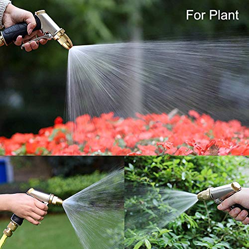 FANHAO Garden Hose Nozzle, 100% Heavy Duty Metal Water Hose Nozzle Sprayer with 7 Spray Patterns, High Pressure Hand Sprayer with Ergonomic Handle for Watering Plants & Lawns, Washing Cars & Pets