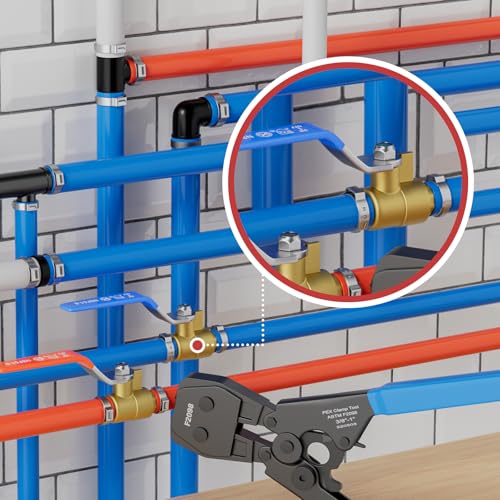 EFIELD 1-Inch Pex Brass Full Port Shut-off Ball Valve, Yellow Handle Brass UPC Certified,(VALVE020)