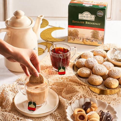 Ahmad Tea Black Tea, English Breakfast Teabags, 100 ct - Caffeinated and Sugar-Free