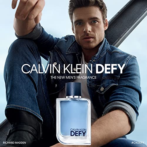 Calvin Klein Defy Eau de Toilette – Woody Men's Cologne – With Notes of Bergamot, Lavender, Vetiver Oil, & Amber Musk – Luxury Perfumes for Men – Long Lasting Fragrance