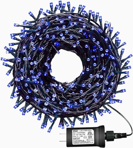 YEGUO 500 LED Red and White Christmas Lights Indoor, String Lights Outdoor Waterproof, 8 Modes 165ft Green Wire Tree Lights Twinkle Lights Plug in for Holiday Festival Xmas Decor