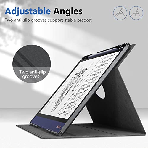 E NET-CASE Case for BOOX Note Air 2, BOOX Note Air 2 Plus 2022, New Upgrated Design 360 Degree Rotating Stand Cover for 10.3 Inch BOOX Note Air 2 with Pencil Holder (Black)