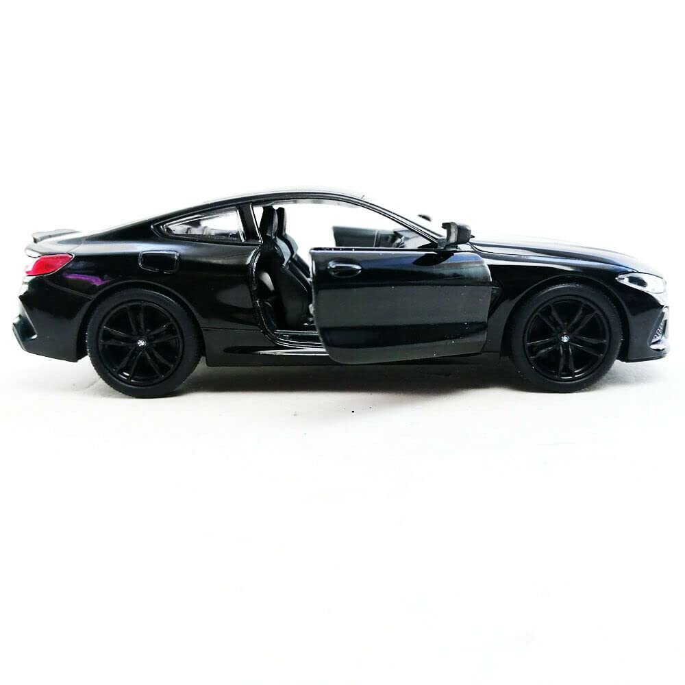KiNSMART BMW M8 Competition Black Red 5" 1:36 Scale Die Cast Metal Model Toy Car w/ Pullback Action