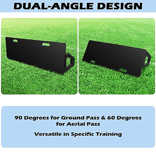Royxen Soccer Rebounder Large Foldable Dual Angles Training Board for Soccer Training (33 x 13 Inch, Black)