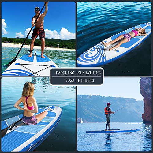 Peakpath Inflatable Stand Up Paddle Board (6''Thick) with Premium SUP Accessories&Bag,Bottom Fin for Paddling,Surf Control,Non-Slip Deck,Leash,Paddle and Two-way Hand Pump| Youth & Adult Standing Boat
