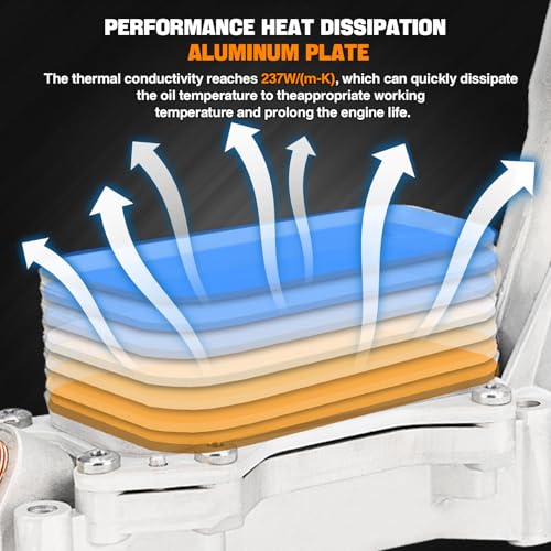 WEILEITE 68310865AB 3.6 Engine Oil Cooler Filter Housing Adapter Compatible With Dodge Journey Charger Challenger Caravan Ram ProMaster Jeep Wrangler Grand Cherokee Chrysler 200 300 2017 2018