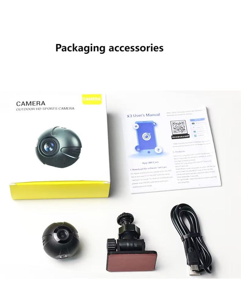 Hidden Spy Camera Indoor Outdoor Wireless WiFi Cameras,Home Security Mini Body Small Camera Micro Nanny Cam,Pet Dog Babysitter Home security Camera,Room No Need Wifi Camera Compatible with Android