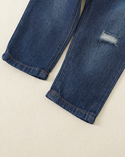 XUANHAO Boys Clothes 3T Toddler Boys Outfits 4T Summer Boy Clothing Plaid Shirts Tops Denim Jeans Pants Outfit 3T 4T Spring Clothes For Little Boys