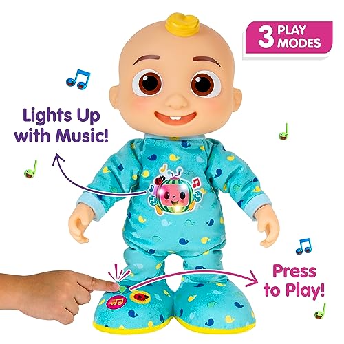 CoComelon Dancing JJ Feature Doll - Learn to Dance with Lights, Sounds, Songs, Freeze Dance, and More Move Groove 14” Toys for Babies, Toddlers, Preschoolers