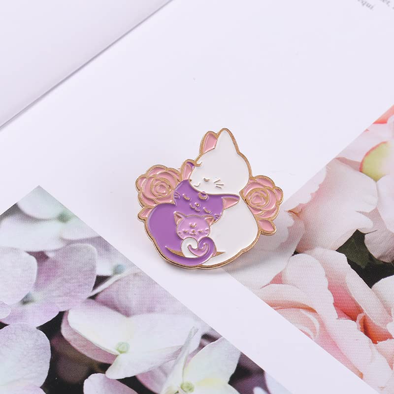 lianiser Black Cat Enamel Pins for Backpacks Cute Enamel Brooches Button Pins Bulk Kawaii Accessories Novelty Cartoon Animal Funny Pins Lovely Mini Lapel Enamel Queen Pins for Backpacks Set Green Pink Yellow Blue Purple Badges Clothing Bags Jackets for Wo